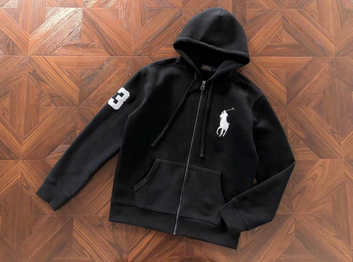 Polo Ralph Lauren Hoodie Full-Zip com Bordado Big Pony