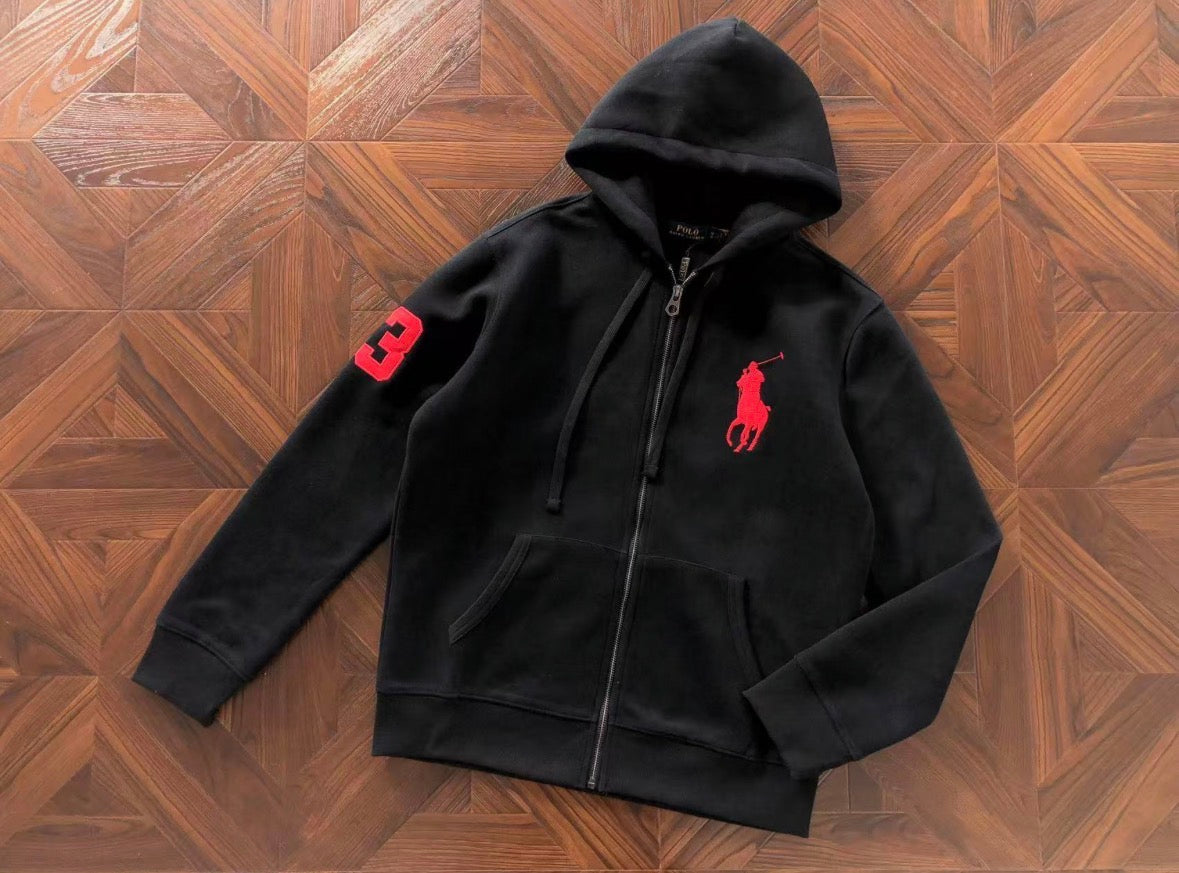 Polo Ralph Lauren Hoodie Full-Zip com Bordado Big Pony