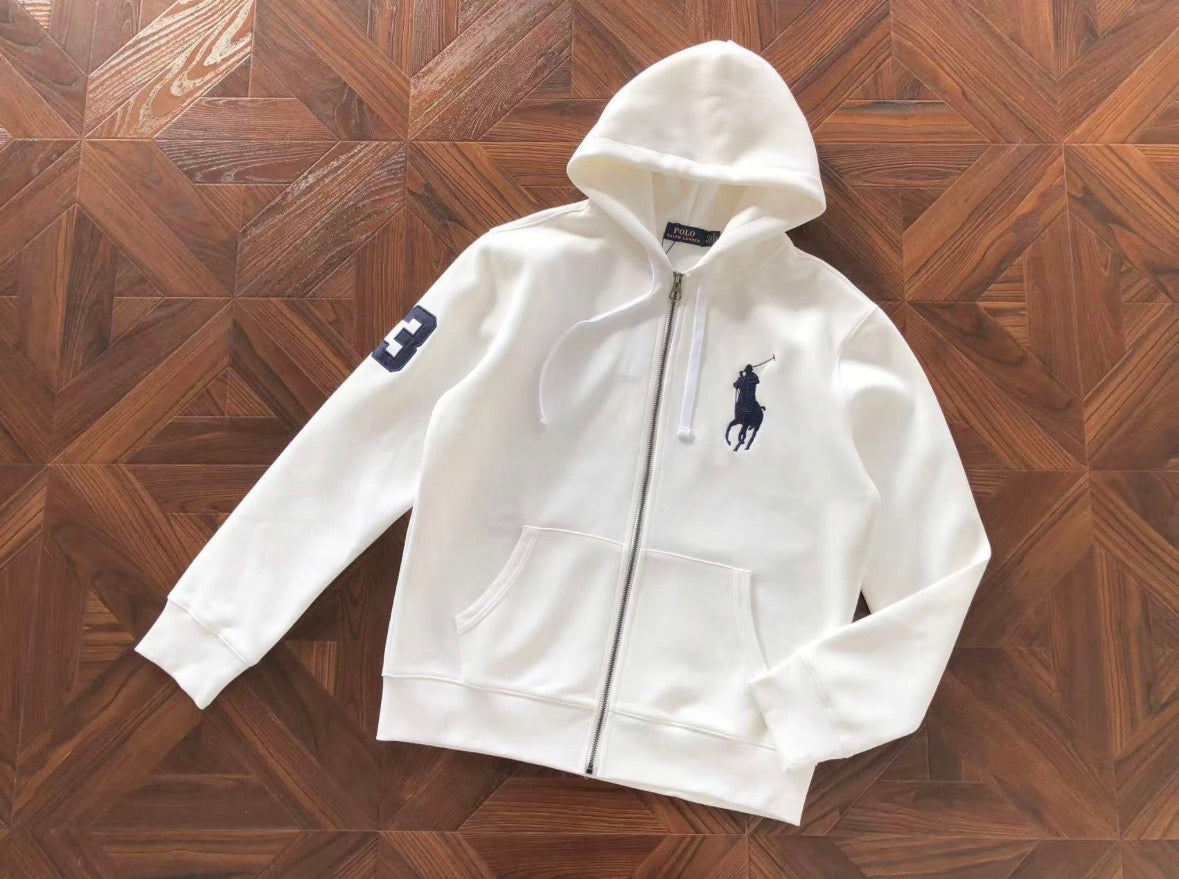 Polo Ralph Lauren Hoodie Full-Zip com Bordado Big Pony